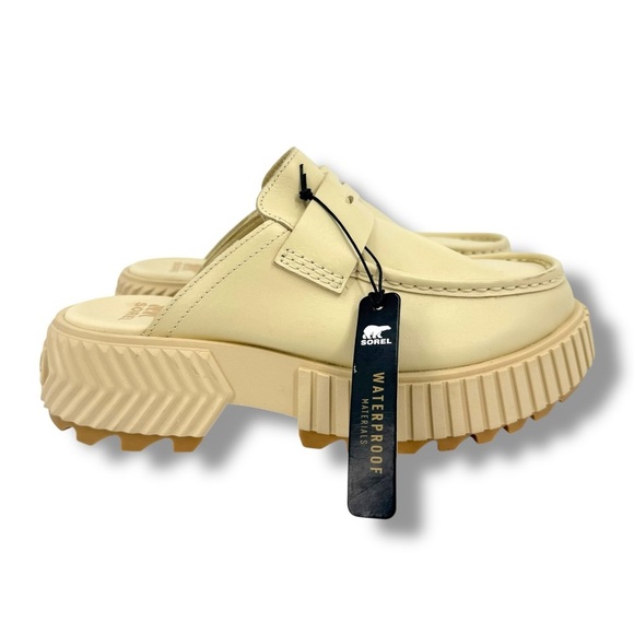 Sorel ONA Ave Leather Loafer in Honey White Sea Salt Size 7.5 - Picture 2 of 8